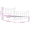 vidaXL Metal Bed Frame without Mattress with Footboard Black 90x190cm