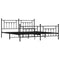 vidaXL Metal Bed Frame without Mattress with Footboard Black 200x200cm