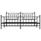 vidaXL Metal Bed Frame without Mattress with Footboard Black 200x200cm