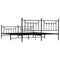 vidaXL Metal Bed Frame without Mattress with Footboard Black 200x200cm