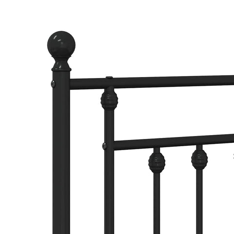 vidaXL Metal Replace Headboard Black 100 cm