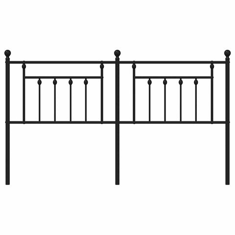vidaXL Metal Headboard Black 160 cm