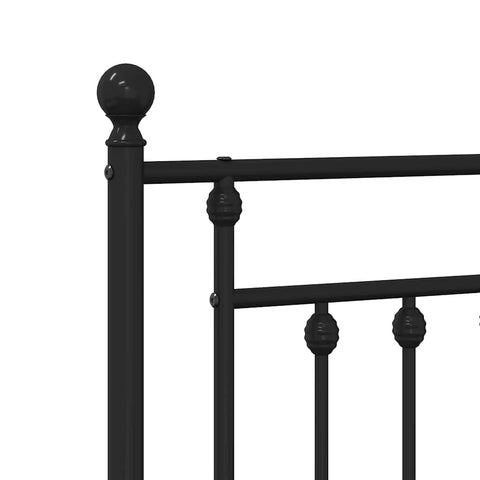 vidaXL Metal Headboard Black 160 cm