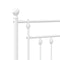 vidaXL Metal Bed Frame without Mattress with Headboard White 80x200cm