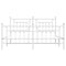 vidaXL Metal Bed Frame without Mattress with Footboard White 183x213cm