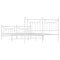vidaXL Metal Bed Frame without Mattress with Footboard White 183x213cm