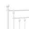 vidaXL Metal Bed Frame without Mattress with Footboard White 183x213cm