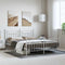 vidaXL Metal Bed Frame without Mattress with Footboard White 183x213cm