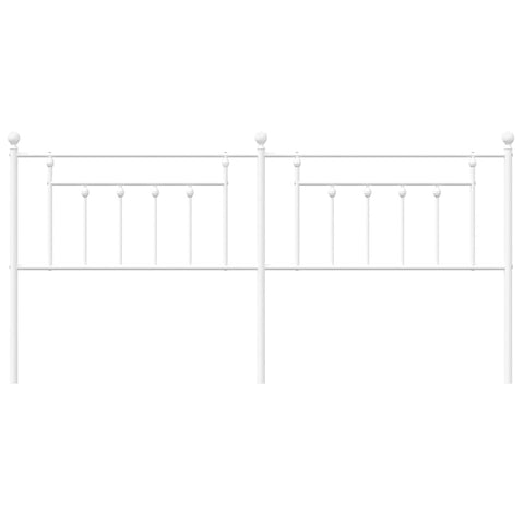 vidaXL Metal Headboard White 193 cm