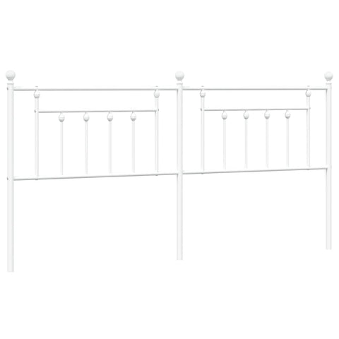 vidaXL Metal Headboard White 200 cm