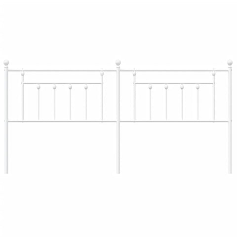 vidaXL Metal Headboard White 200 cm