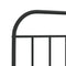vidaXL Metal Bed Frame without Mattress with Headboard Black 75x190cm