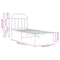 vidaXL Metal Bed Frame without Mattress with Headboard Black 75x190cm
