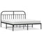 vidaXL Metal Bed Frame without Mattress with Headboard Black 180x200cm