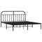vidaXL Metal Bed Frame without Mattress with Headboard Black 180x200cm