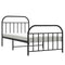 vidaXL Metal Bed Frame without Mattress with Footboard Black 100x200cm