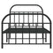 vidaXL Metal Bed Frame without Mattress with Footboard Black 100x200cm