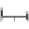 vidaXL Metal Bed Frame without Mattress with Footboard Black 100x200cm