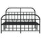 vidaXL Metal Bed Frame without Mattress with Footboard Black 160x200cm