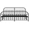 vidaXL Metal Bed Frame without Mattress with Footboard Black 193x203cm