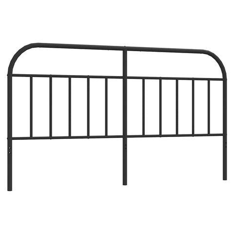 vidaXL Metal Headboard Black 180 cm