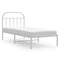 vidaXL Metal Bed Frame without Mattress with Headboard White 90x190cm