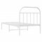 vidaXL Metal Bed Frame without Mattress with Headboard White 90x190cm