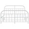 vidaXL Metal Bed Frame without Mattress with Footboard White 160x200cm