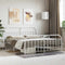 vidaXL Metal Bed Frame without Mattress with Footboard White 160x200cm