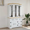 vidaXL Highboard Corona White 112x43x196 cm Solid Wood Mexican Pine