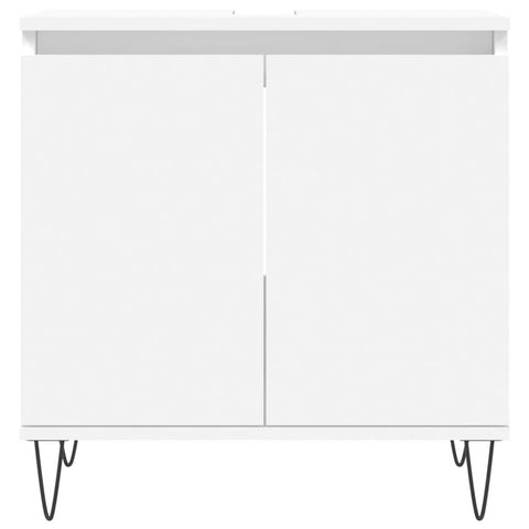 vidaXL 3 Piece Bathroom Cabinet Set White Engineered Wood