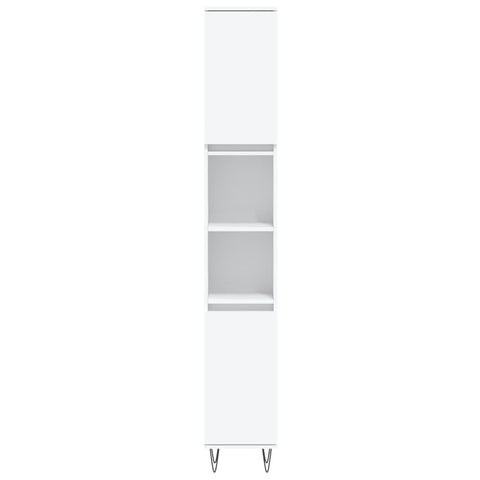 vidaXL 3 Piece Bathroom Cabinet Set White Engineered Wood