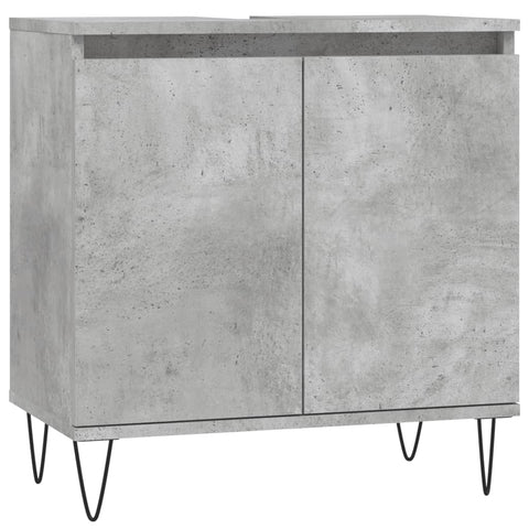 vidaXL 3 Piece Bathroom Cabinet Set Concrete Grey Engineered Wood