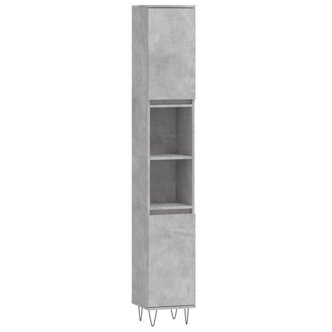 vidaXL 3 Piece Bathroom Cabinet Set Concrete Grey Engineered Wood