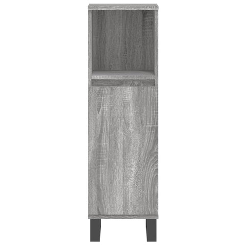 vidaXL 3 Piece Bathroom Cabinet Set Grey Sonoma Engineered Wood