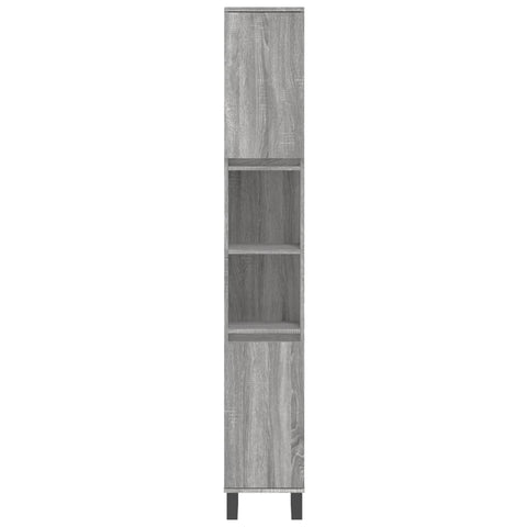 vidaXL 3 Piece Bathroom Cabinet Set Grey Sonoma Engineered Wood
