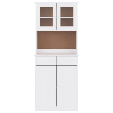 vidaXL Highboard ALTA White 77x35x188 cm Solid Wood Pine