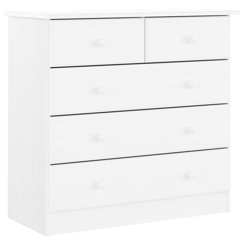 vidaXL Highboard ALTA White 77x35x165 cm Solid Wood Pine