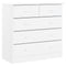 vidaXL Highboard ALTA White 77x35x165 cm Solid Wood Pine