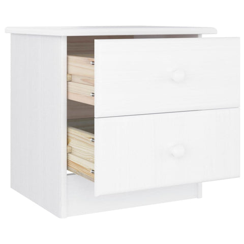 vidaXL Bedside Cabinet ALTA White 41x35x41 cm Solid Wood Pine
