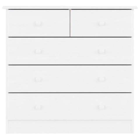 vidaXL Chest of Drawers ALTA White 77x35x73 cm Solid Wood Pine