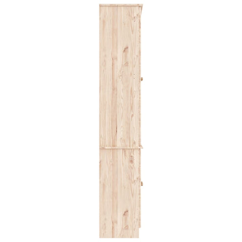 vidaXL Glass Display Cabinet ALTA 77x35x186.5 cm Solid Wood Pine