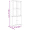 vidaXL Glass Display Cabinet ALTA White 77x35x186.5 cm Solid Wood Pine