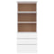 vidaXL Bookcase with Drawers ALTA White 60x35x142 cm Solid Wood Pine