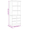vidaXL Bookcase with Drawers ALTA White 60x35x142 cm Solid Wood Pine