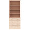 vidaXL Bookcase with Drawers ALTA 77x35x186.5 cm Solid Wood Pine