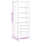 vidaXL Bookcase with Drawers ALTA 77x35x186.5 cm Solid Wood Pine