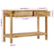 vidaXL Console Table with 2 Drawers 110x35x75 cm Solid Wood Mango