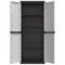 vidaXL Outdoor Storage Cabinet Grey and Black 65x37x165 cm PP