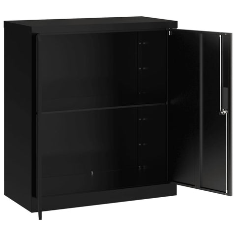 vidaXL File Cabinet Black 79x40x90 cm Steel